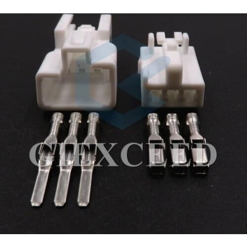 2 Sets 3 Pin 7282-1030 Wire Connector Electrical Connector Reading Lamp Fog Lamp Headlight Sensor Socket For Cars