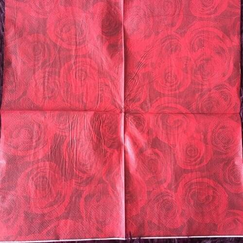 20 Vintage Decoupage Paper Napkin pink red purple rose tissue flower wedding party towel Guardanapo serviette dinner decor
