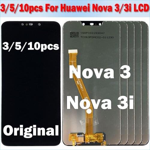 3/5/10pcs For Huawei Nova 3i LCD Display Touch Screen Digitizer Assembly Replacement For Huawei Nova 3 LCD PAR-AL00 PAR-LX1