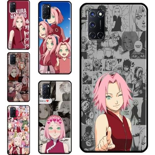 Haruno Sakura Shippuden Anime Case For OPPO Find X3 Pro F5 A1K A3S A5S A15 A52 A72 A83 A91 A93 A5 A9 A31 A53 2020 Cover