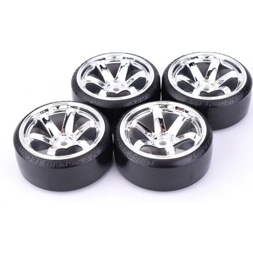 4Pcs AUSTAR Drift Car Tire Wheel Rim Hard Wheel Tyre for 1/10 Traxxas HSP Tamiya HPI Kyosho On-road Drifting RC Car Vehicle Part