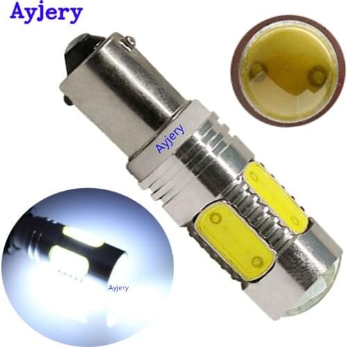 AYJERY !! 2-6PCS BA9S COB 7.5W Super Bright Light Bulbs DC 12V Whiet Auto Clearance Lights Bulbs Side Wedge Door H5W LED Light