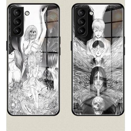 Attack on Titan Wings of Liberty Tempered Glass Phone Case for Samsung S8 S9 S10 S10E S20 S21FE Note 8 9 10 20 Plus Ultra Case