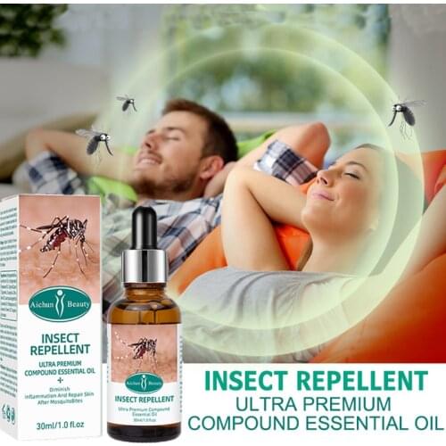 30ML Insect Repellent Essential Oils Plant Extracts Aroma Air Humidifier Aromatherapy Anti-mosquito Essential Oil for Kids Adult