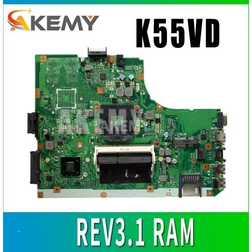 K55VD Motherboard REV3.1 RAM For ASUS K55A K55VD laptop Motherboard K55VD Mainboard K55A Motherboard K55VD mainboard test OK