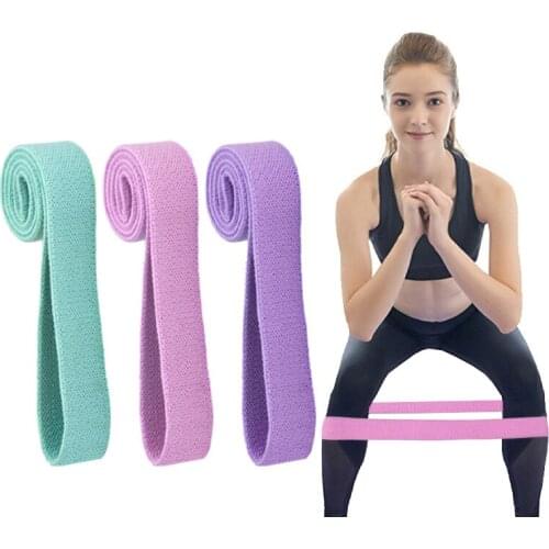 3-Piece Long Fabric Resistance Bands Set Fitness Pull Up Assist Booty Hip Workout Exercise Loop Elastic Bands Non-slip for Leg
