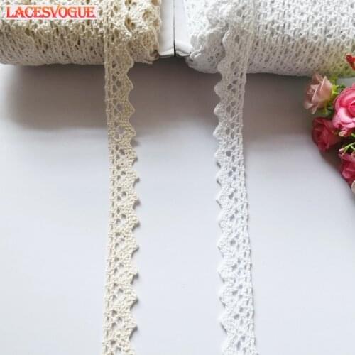 80yards 1.9cm Braid Cotton Lace trim Patchwork Needlework sewing accessories Clothes edge decoration Garment material 493