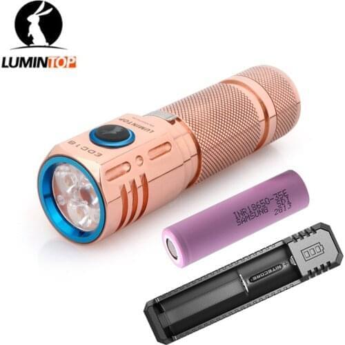 Lumintop EDC18 Copper EDC Flashlight XP-L HI LED max 2800 Lumens beam distance 200 meter outdoor sports search rescue torch