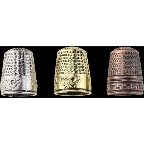 Supply Home Cross Stitch Retro Three-Color Thimble Device Thimble Hoop Press Needle Hoop Sewing Accessories Sewing Finger Guard