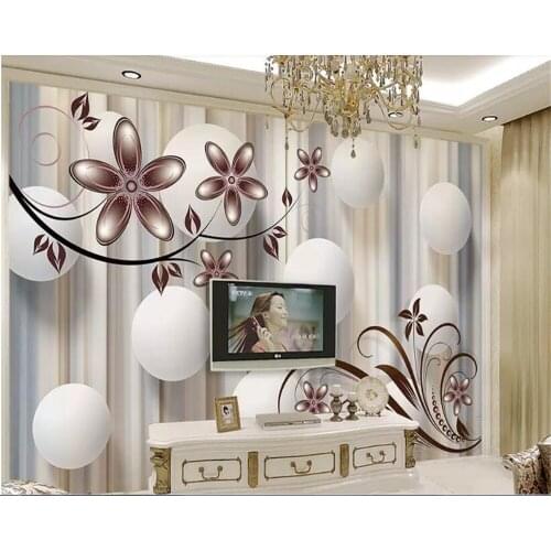Beibehang Living room wallpaper custom fashion small ball flower home decoration TV background wall wallpapers for living room