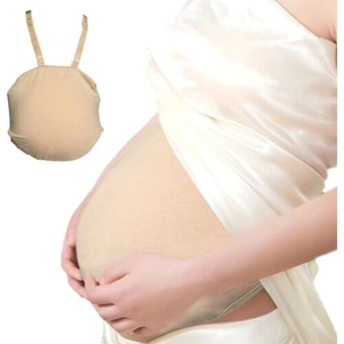 2021 Fake Belly Artificial Skin Color Fake Pregnant Tummy Belly Pregnancy Pregnant Bump Cloth Bag Performance Props (Only Bag)