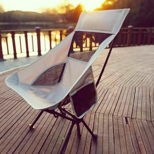 Portable Fishing Chair, Outdoor Lightweight Camping Chairs, Folding Camp Chair for Garden Seat Garden Furniture Supply