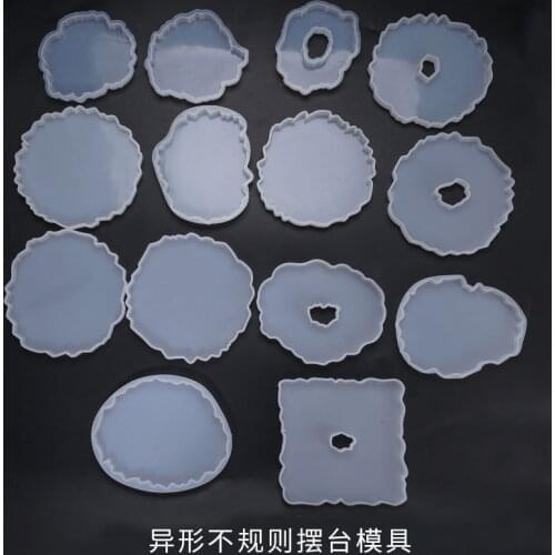 Diy Crystal Drop Mold Shape Irregular Wave Cup Cushion Table Mold Decorative Silicone Molds Cake Decoration Accessories