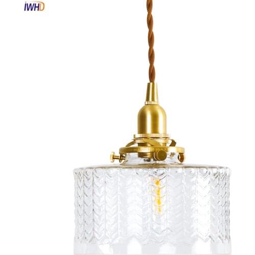 Modern LED Pendant Lights Clear Glass Lampshade Pendant Lamp Gold Nordic Hanglamp Bedroom Luminaire Suspension Lampara Colgante