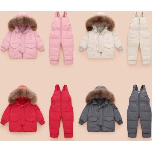 0-3Years Thick cotton suit Toddler Baby Winter Warm Girls Boys Hooded Down Jackets Outerwear Coats Jumpsuit מעילים לתינוקות M4
