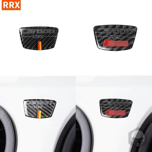 For Audi All Series Universal A4 A5 Carbon Fiber Sticker Emblem B Column Strips Cover Trim Styling Decoration Car Accessories