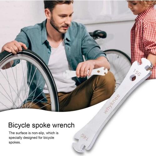 Universal Double Sided Wrench Stainless Steel Non-slip Self Tightening Wrench Tool For Mountain Bike Road Bicycle Spokes
