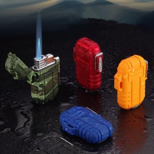 Windproof Waterproof Butane Lighter 2021 Outdoor Adventure Torch Turbo Cigar Lighter Cigar Accessories Gift