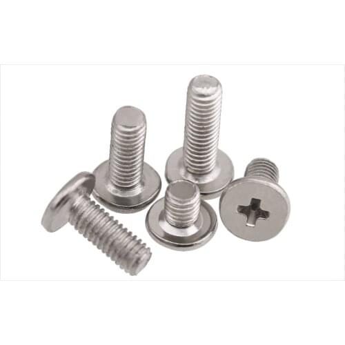 CM flat head screw Large flat head M2 M2.5 M3 M4 screw Nickel plated thin head screw cross head screw