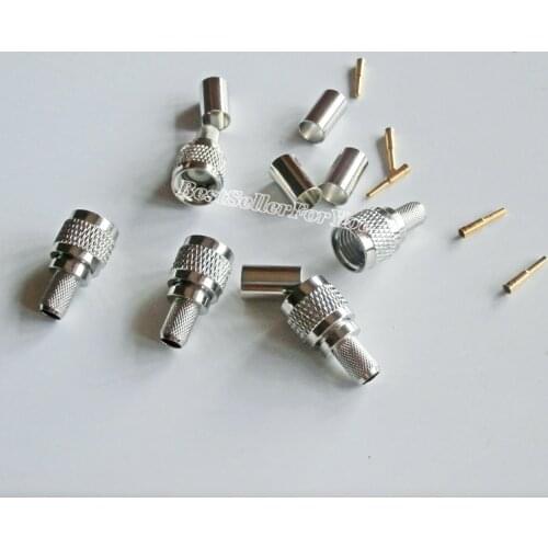 10Pcs MiniUHF Mini UHF male plug crimp For RG-8X RG8X LMR240 cable RF Connector
