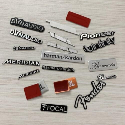 100X for Dynaudio !JBL FOCAL harman/kardon MERIDIAN Fender Hi-Fi Speaker audio Speaker Badge stereo Emblem sticker stying