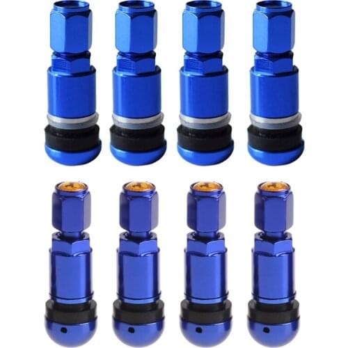 4 Pcs Auto Tyre Wheel Round Cover Universal Car Tubeless Aluminum Alloy Air Bicycle Tire Valves Stems Dropshipping