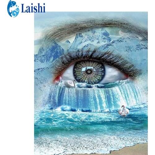 5D DIY Diamond painting Eyes are crying circle full round drill wholesale character mosaic cross stitch mosaic home decor label