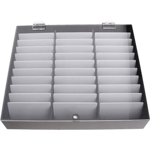 30 Grids Acrylic Nail Tips Display Removable False Nail Art Storage Box for Salon Manicure