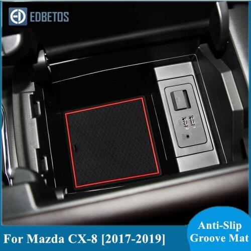 Auto Anti-Slip Cup Holder Mat Non Slip Door Gate Pad For Mazda CX-8 CX8 CX 8 2017 2018 2019, Car Styling