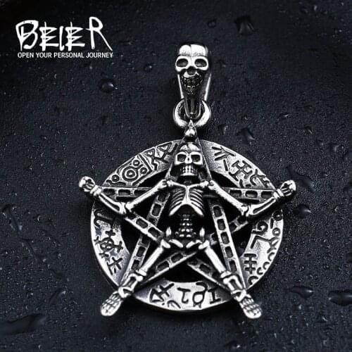 Beier 316L Stainless Steel pendant necklace Cool Chile flag pendant jewelry LLBP8-182P