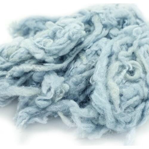 Free shipping Peru alpaca Curly Fiber for Wool Felt Blue ash 50g (Needle Felting) especially for Poodle/Bichon and Sheep