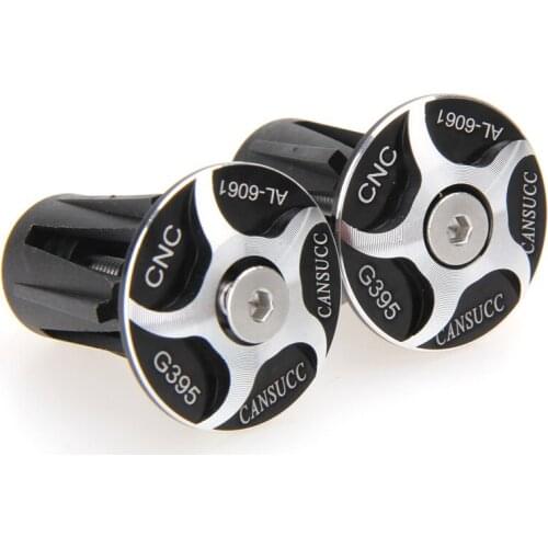 Road Bike Handlebar Plug CNC Aluminum Alloy Bicycle Handlebar Plug Mountain Bike Handlebar Block Folding Bicycle Grips Caps