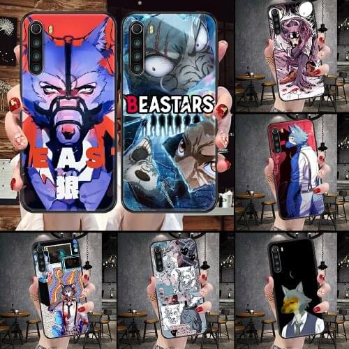 BEASTARS Anime Phone Case For Xiaomi Redmi Note 7 8 9 10 7A 8T 9A 9T 9S 10S Pro black soft coque art bumper pretty Etui painting