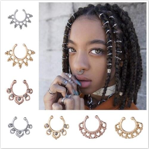 1 Pair No Puncture Ear Clip Ear Ring Girls Toys Kids Makeup Toys Princess Set Nose Ring Earrings Princess Childrens Set Gift