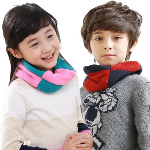 Kocotree For 2-12 Years Old Baby Neck Scarf Cute Plaid Children Warm Scarf Kids Autumn Winter Outdoor Neck Warmer Scarfs