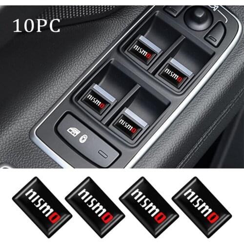 10PCS Epoxy 3D Car Styling Nismo Emblem Badge Stickers For Nissan Tiida Teana Skyline X-Trail t30 Almera Qashqai Car Accessories