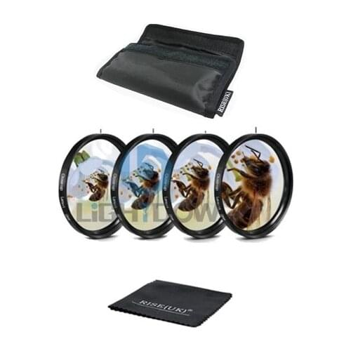 Macro Close Up Lens Filter +1+2+4+10 Filter Kit 49mm 52mm 55mm 58mm 62mm 67mm 72mm 77mm for Canon Nikon Sony Cameras