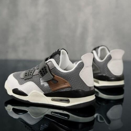 Retro Sport Kids Sneakers Boys Basketball Shoes for Children Sneakers Girls Shoes Basket Footwear Leather Non-slip Trainers 2021