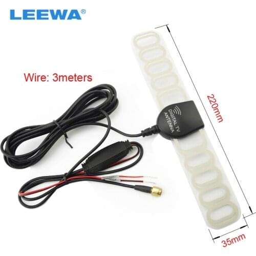 LEEWA Car SMA Connector Active TV Antenna Aerial With Built-in Amplifier For Digital TV #CA959