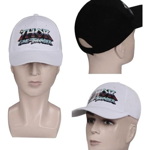 Thor Love and Thunder Print Cosplay Baseball Cap Adjustable Men Women Black White Snapback Caps