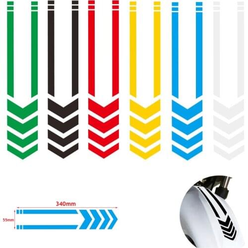 Motorcycle Fender Stickers Scooter Refit Decals Striped Reflective Decorative Waterproof Safety Warning Tape