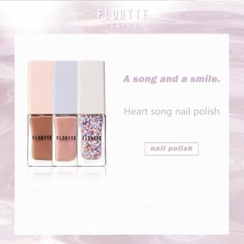 FLORTTE Heart Song S Series Solid Color Nail Polish Free Baking, Quick-Drying, Long-Lasting, Non-Tearable Healthy Nail Polish