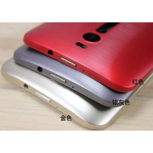 Original Phone Cases For ASUS Zenfone 2 ZE551ML ZE550ML Z00A Z00AD Z00ADB Gold Battery Cover Housing Rear Door Lid With Button