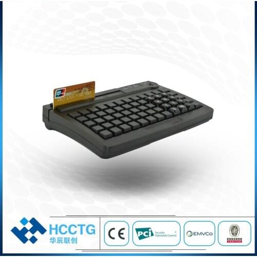 PS/2 + USB Dual Interface Membrane 60 Keys Programming POS Keyboard with MSR KB60M