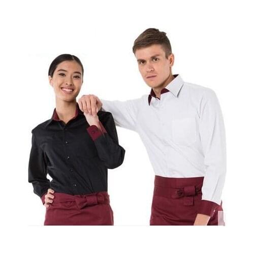 Long sleeve restaurant work clothes restaurant clothes restaurant uniforms restaurant staff uniforms