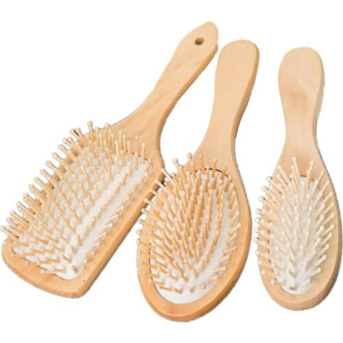 1 Comb Hair Care Brush Massage Wooden Cushion Massage Comb Antistatic Spa Bamboo Airbag Hair Comb Head Promote Blood Circulation