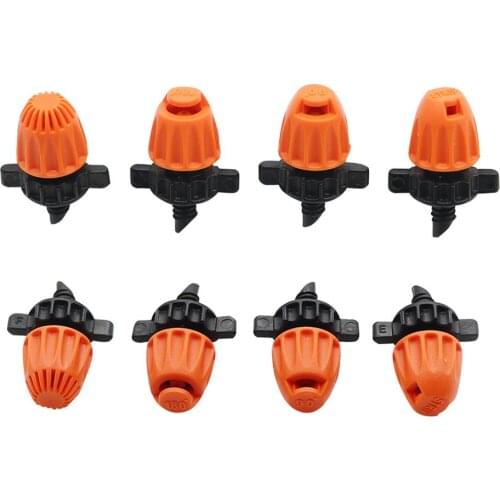 200 Pcs 4mm Thread Strip Refraction Nozzles 90/180/360 Spray Angles Garden Drip Irrigation Watering Sprinklers