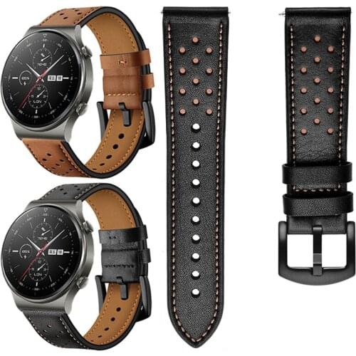 Genuine Leather Smart Band For Huawei Watch GT2 Pro watch Strap For Honor GS Pro / ES Huawei GT 2 Pro 20/22mm Bracelet Wristband