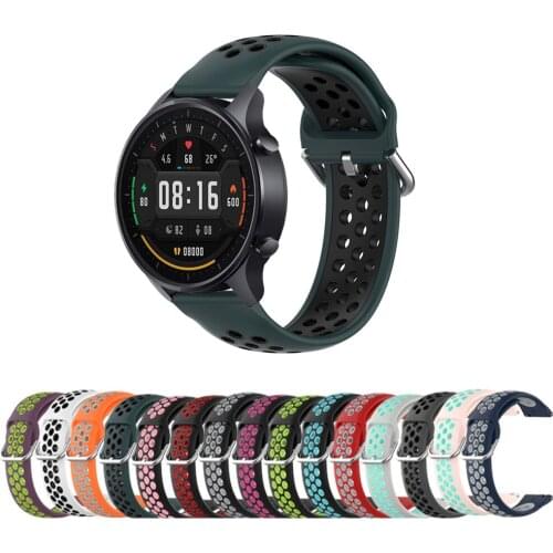 22mm Silicone Watchband Strap For Xiaomi Mi Watch Color Watch Band Sport Bracelet For Huawei GT/GT 2 46mm/2 Pro Wristband Correa