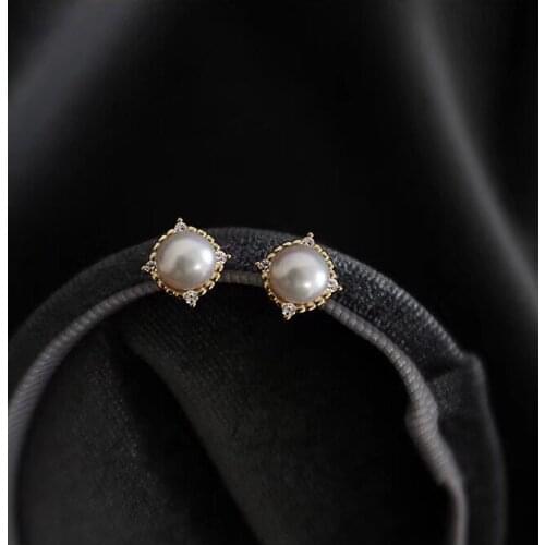 925 Sterling Silver Earrings Findings Base Mountings Jewelry Parts Accessories for Pearls Beads Agate Jade Crystal